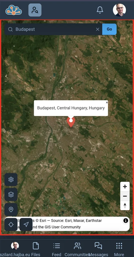 Interactive map with pinned locations and route overlay